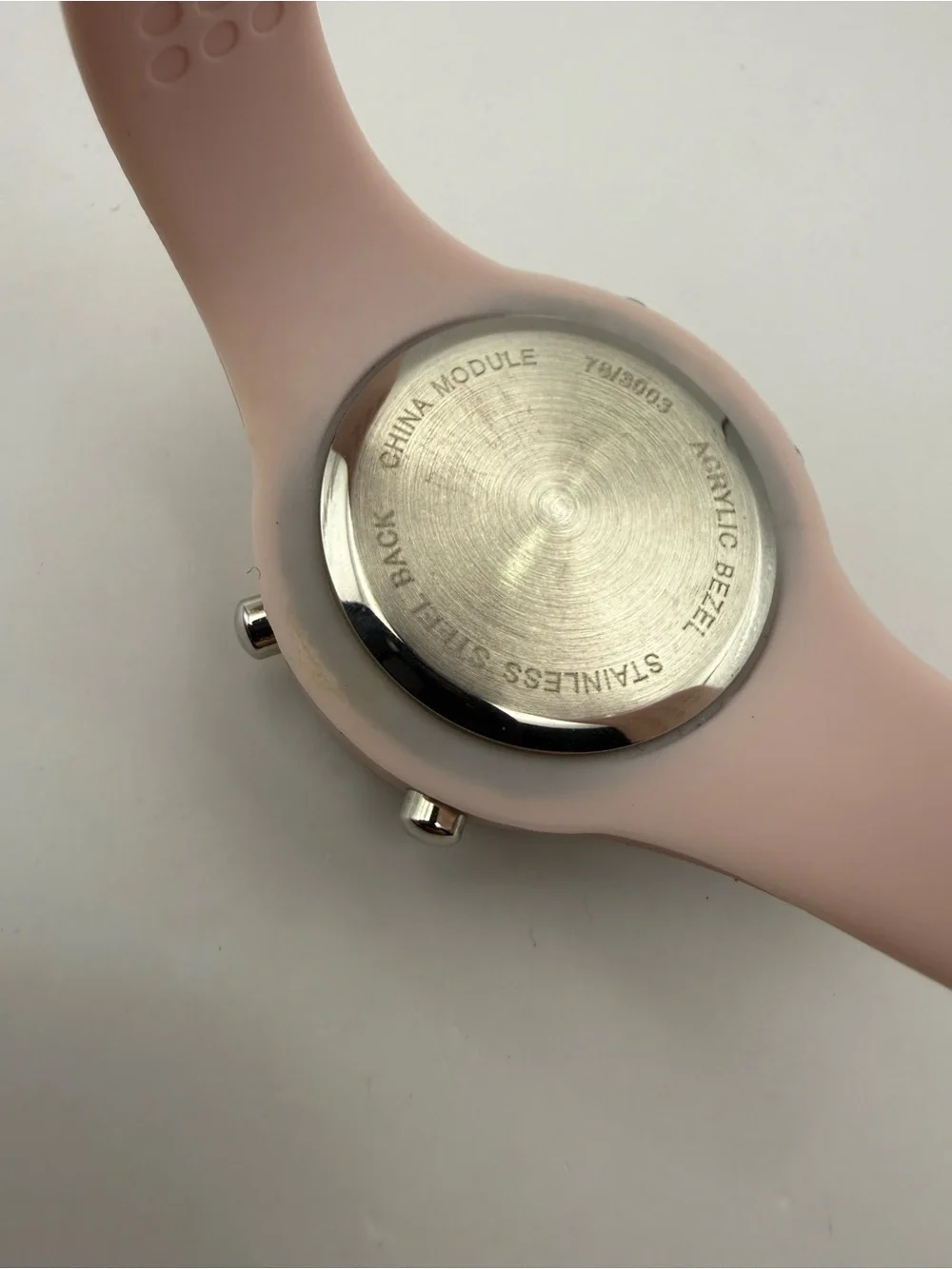 Time and Tru Women's Pink Silicone Digital Watch (New Battery)